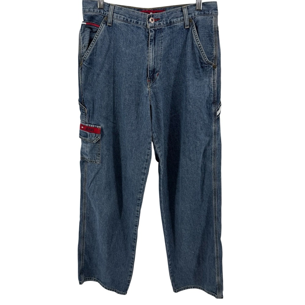 Vintage Tommy Hilfiger Jeans Men's 31x32 Baggy Loose Fit 90s Denim Carpenter Y2K